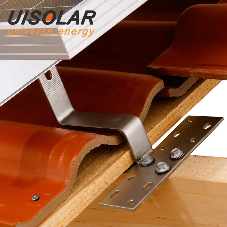 UISOLAR Flat Tile Solar Roof Hook Solar Panel Aluminum Rail Tile Roof for used to Solar Photovoltaic Panel Support Bracket