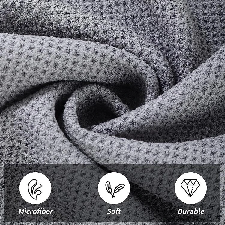 Wholesale waffle microfiber golf towel personalized logo quick dry sports towel with clip and beach towel