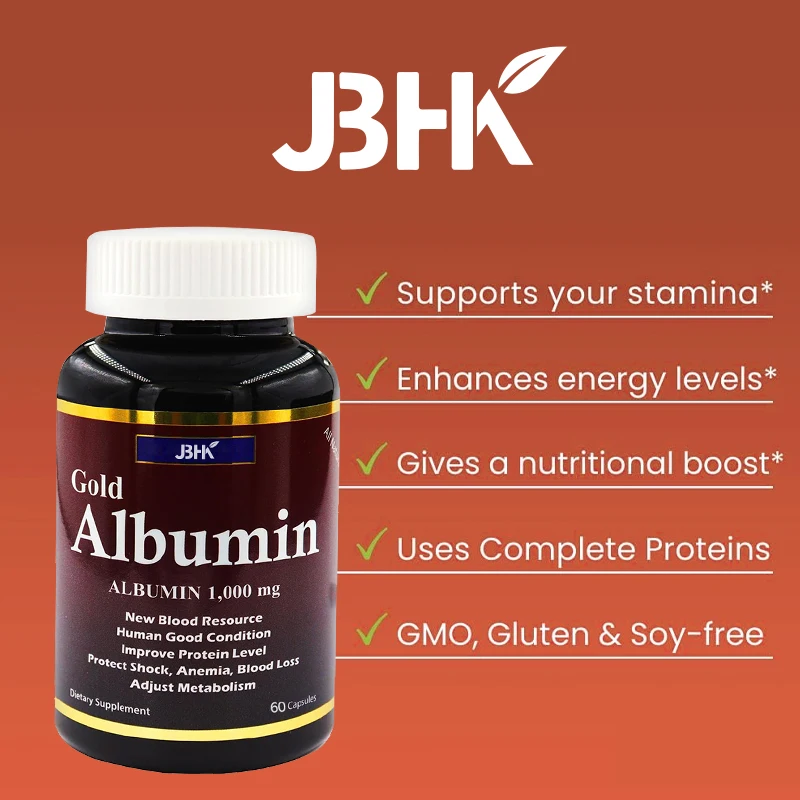 OEM Albumin Protein Supplement Extra Strength  60/120 Capsule Healthy Kidney Liver Promote General Wellness Energy Support Life