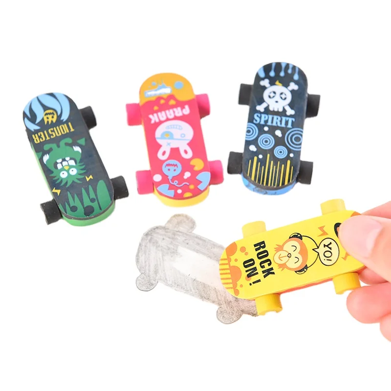 skateboard eraser  Food Shaped 3d Gift Creative OEM Customized Sea Technics Toxic Style Time School Air Promotion Rubber