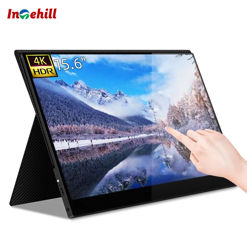 Intehill 15,6 дюймов портативный монитор 4k светодио дный сенсорный экран дисплей светодио дный для PS4, Xbox, переключатель, мини-ПК, ноутбук,
