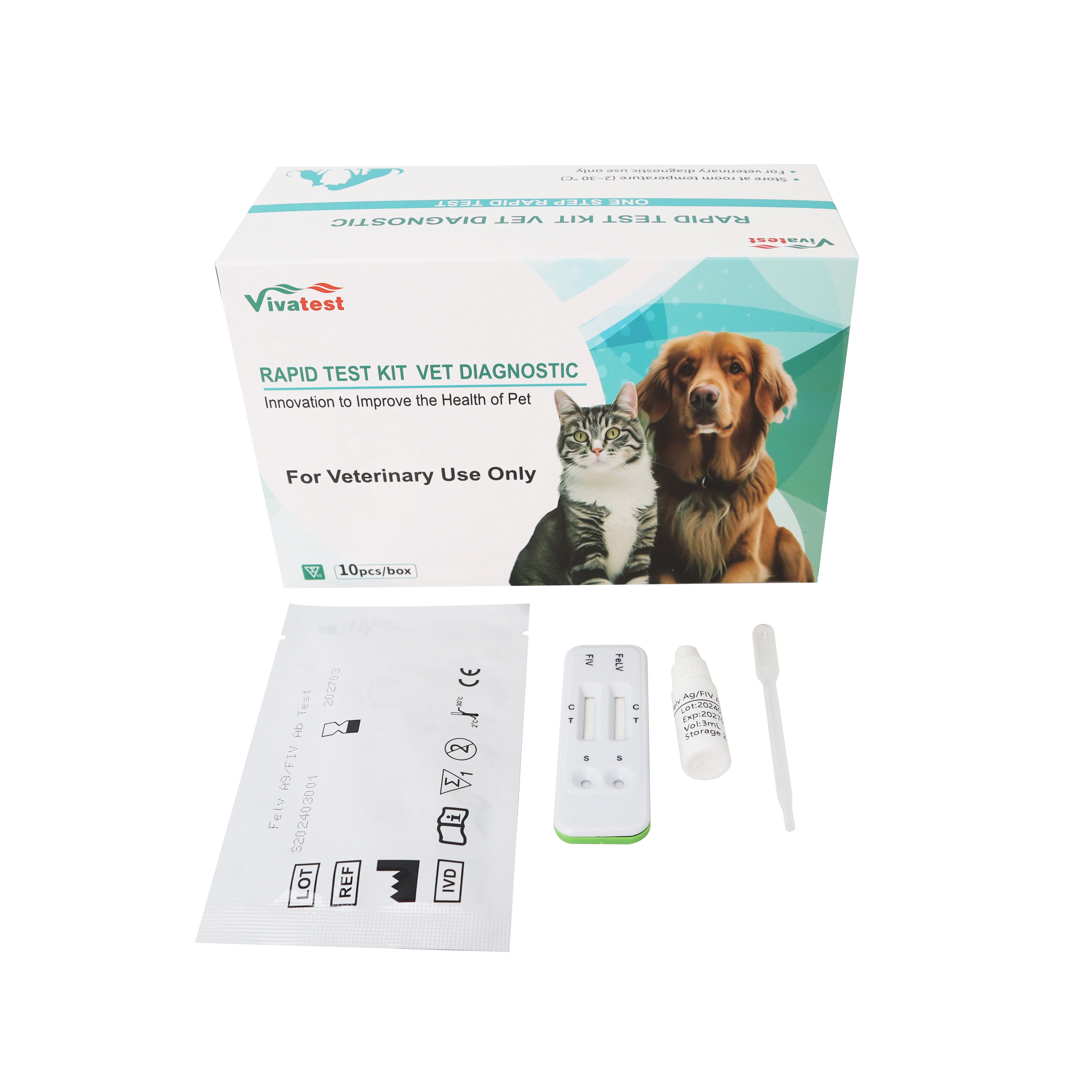 High Sensitivity And Specificity Feline Leukemia Felv+Fiv Ab Rapid Test Kits