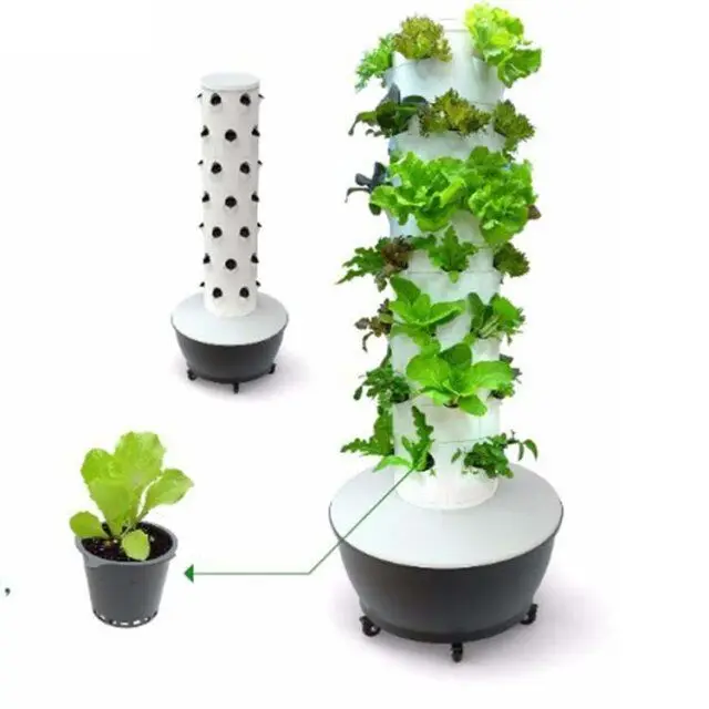 
Hot Sales Greenhouse NFT Hydroponic Tower Vertical Farming System Aquaponics Growing Systems Home Garden Microgreen Tower 