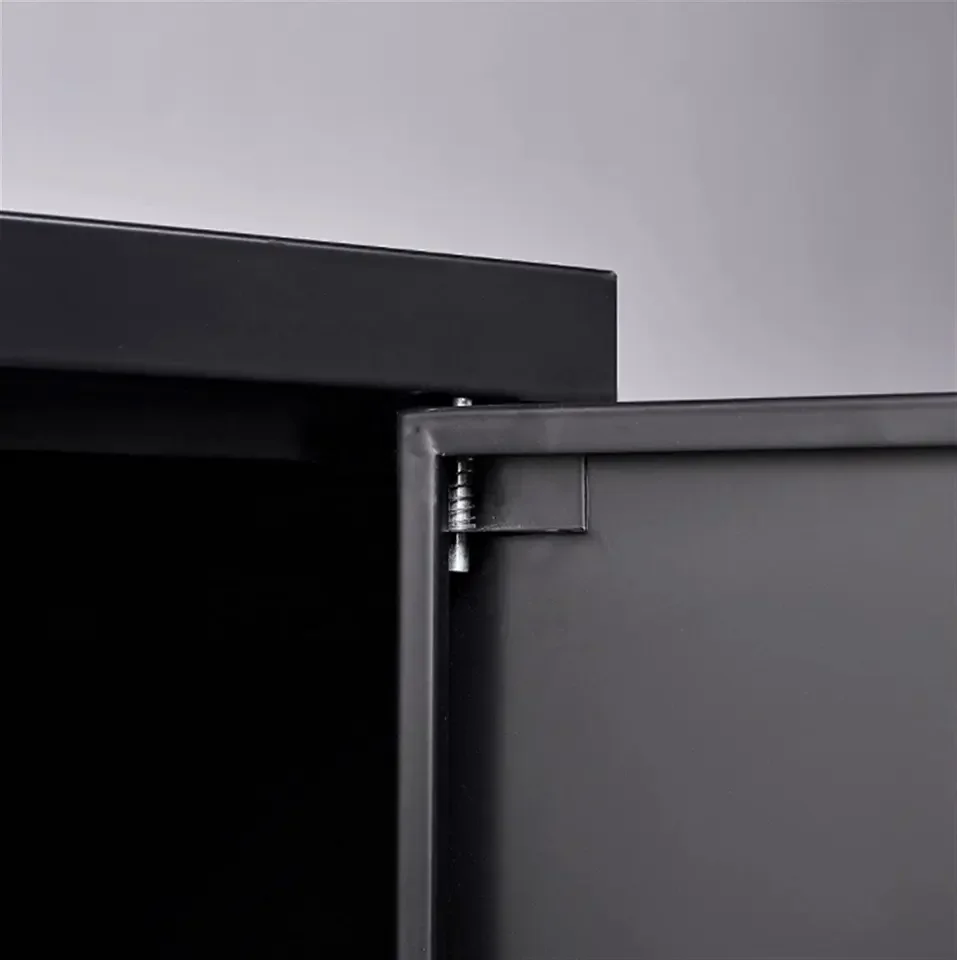 Wholesale steel filing cabinet garage storage cabinet 2 door lockable with 4 adjustable shelves metal storage cabinet