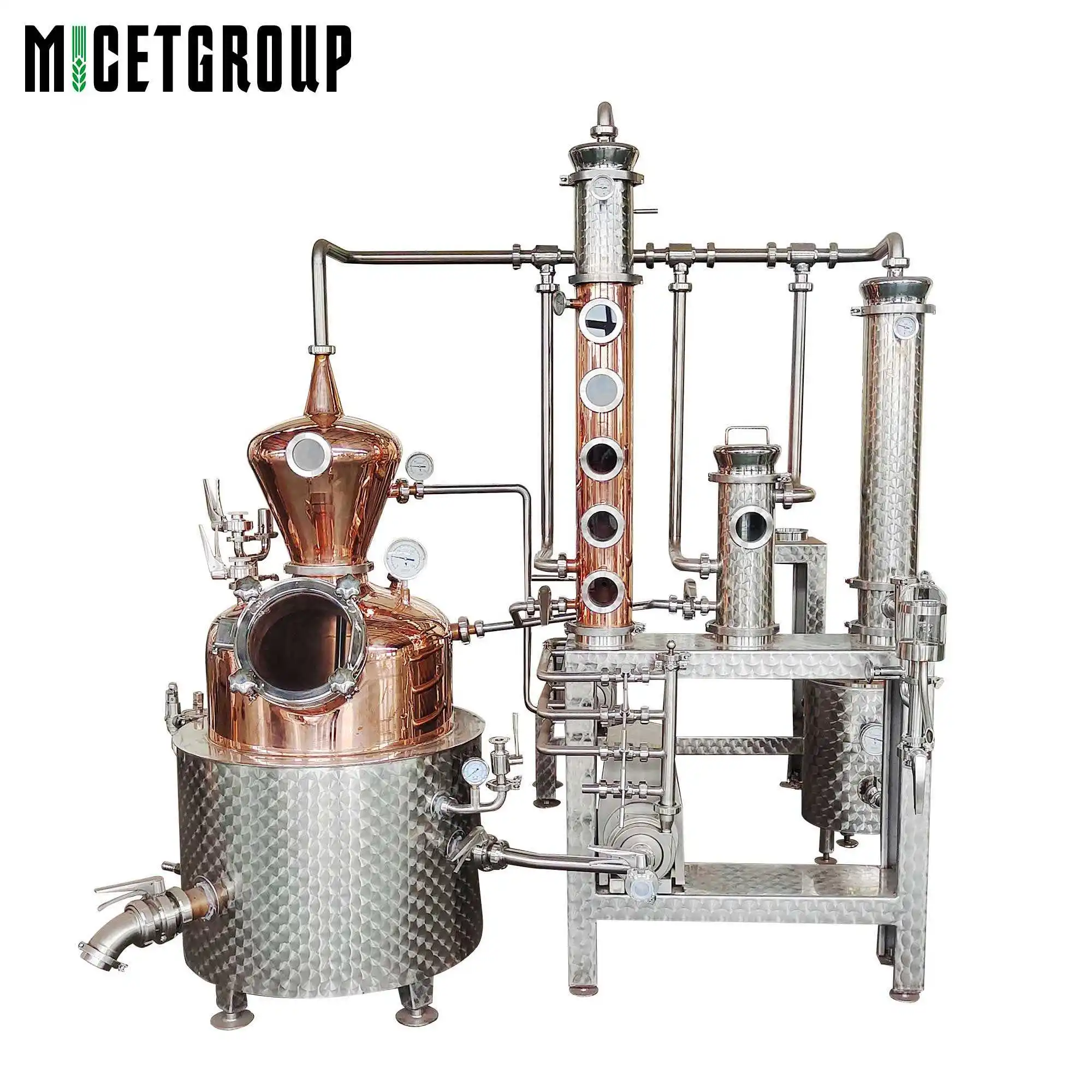150L micro spirits distilling machine copper column whiskey gin brandy vodka customized distillery still pot machine