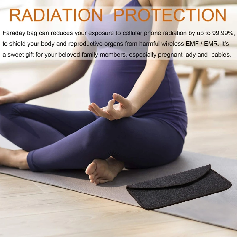 Anti-Radiation Faraday Bag Pregnant Phone islolted Signal Shielding Blocked Gps Rfid Signal Blocking Handy Wallet Case Blocker