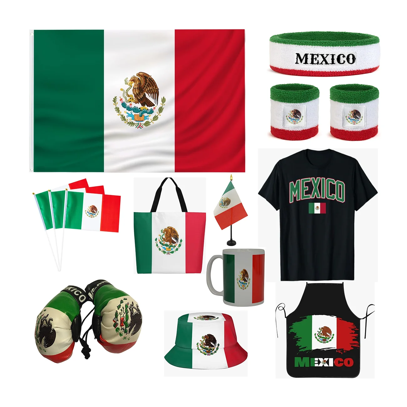 Изготовленная на заказ фабрика 90x150 см полиэфирная шляпа рубашка чашка настольный флаг Национальный Мексиканский Флаг для наружного использования