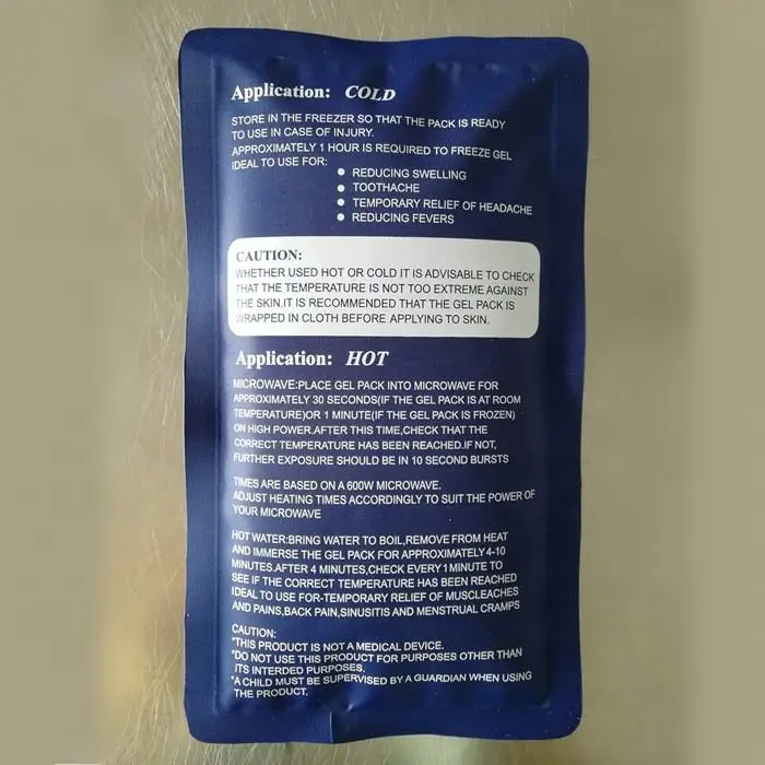 Wholeaser  Custom Reusable Ice Bag Hot & Cold Packs Hot Cold Gel Pack For Pain Relief