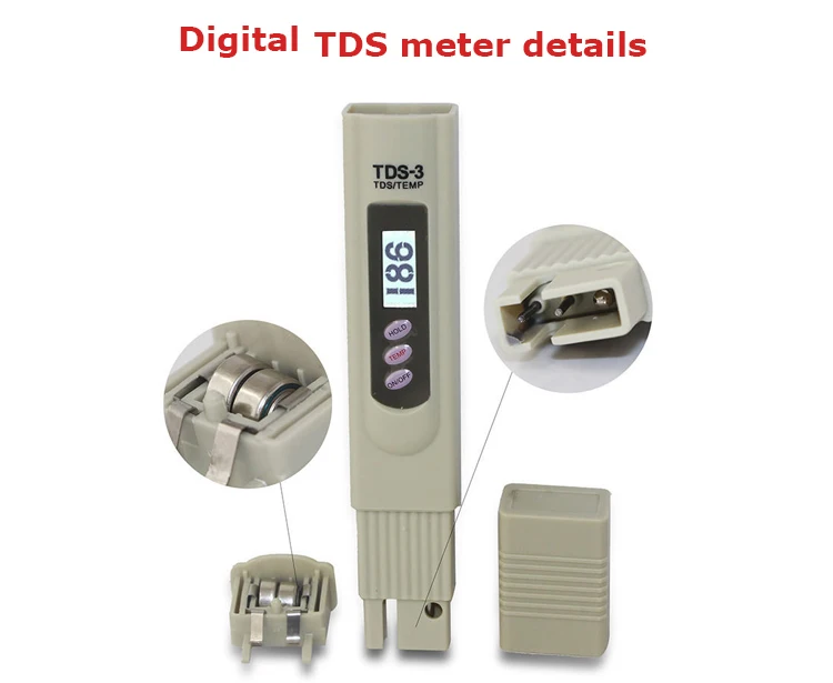 Accurate and Reliable TDS detection pen TDS-3 Meter Digital Water Tester in plastic box for Drinking Water, Aquariums