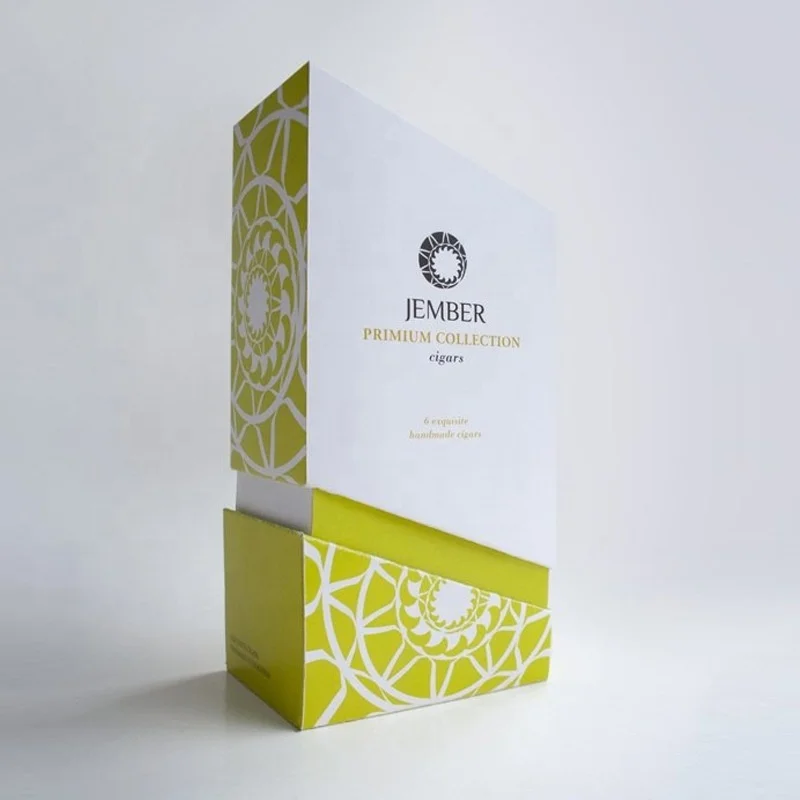 Box Printing Custom Spanish Cedar Humidor Paper Gift Cigar Tobacco Box Packaging