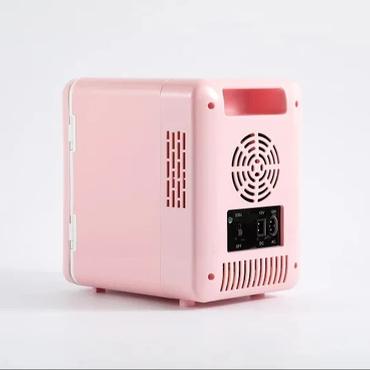 Fashion Different Color 4 Liter Small Fridge Use For Camping Home Portable Round Handle Mini Refrigerator