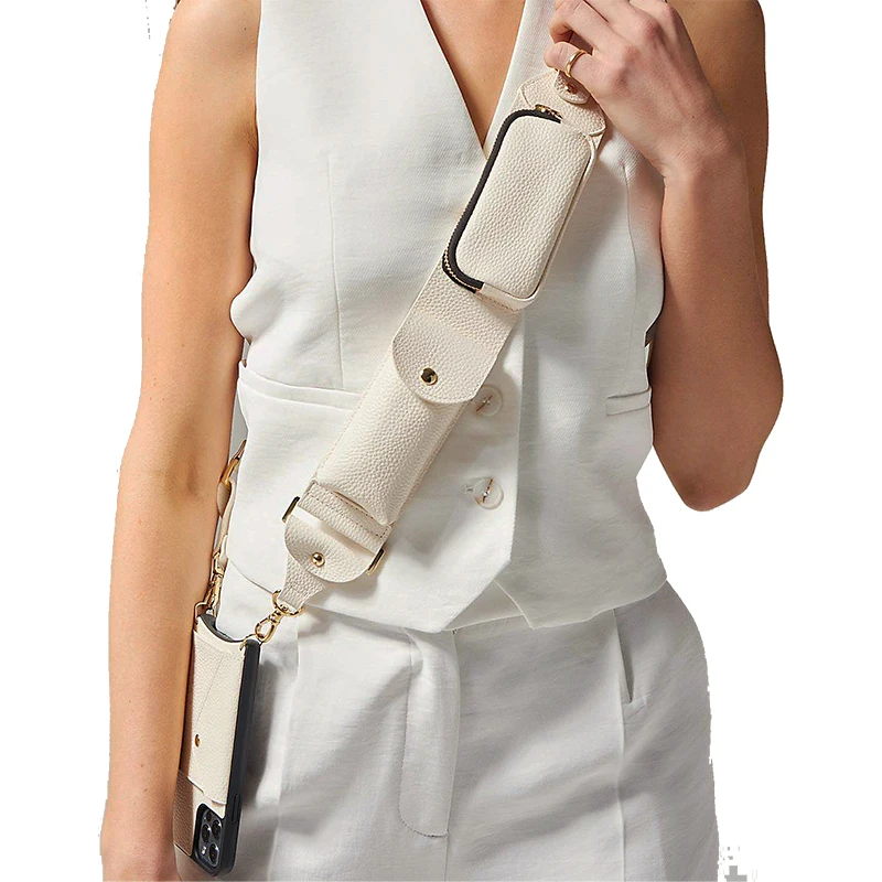 new arrivals leather phone case with strap wallet for iphone 14 crossbody case