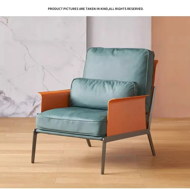 wabi-sabi Italian Creative Modern Living Room Furniture Lounge Chair Minimalist Light Luxury MicroFiber Leather Art Leisure Sofa