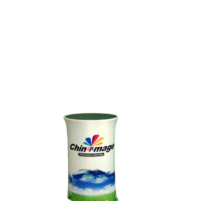 Portable advertising tension fabric display aluminium event exhibition curved backdrop banner stand