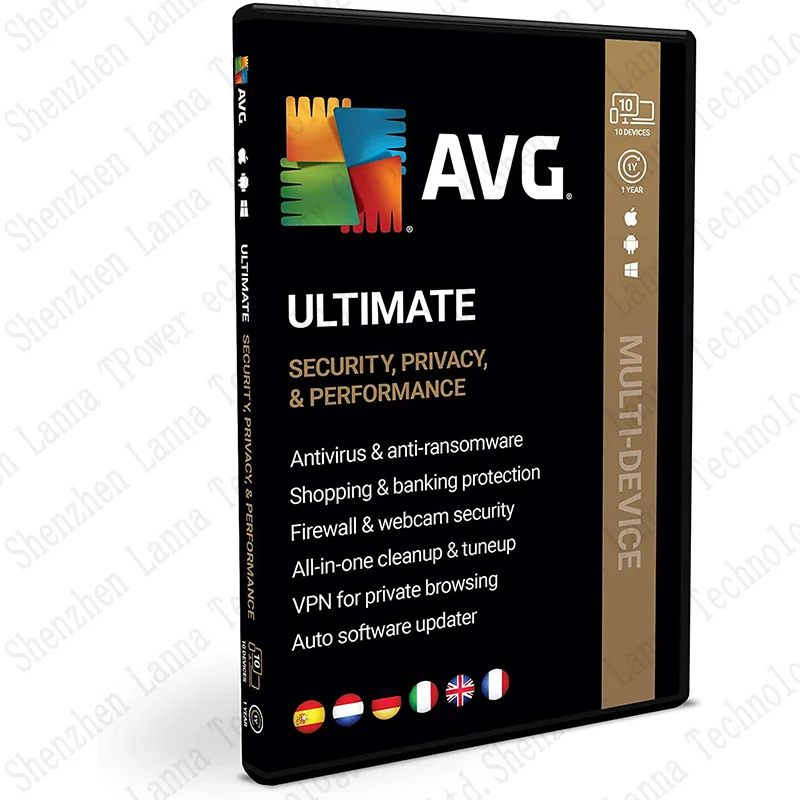 Genuine AVG Ultimate Security 2023 PC/Mac/Android/Linux 1 DEVICE/1 YEAR online code Privacy Protection Antivirus Software