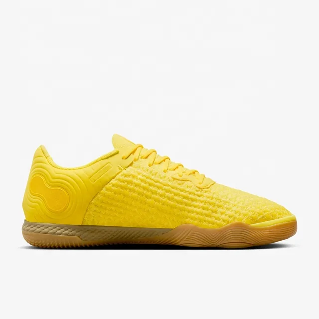 SMD custom high quality yellow football men futsal indoor soccer shoes