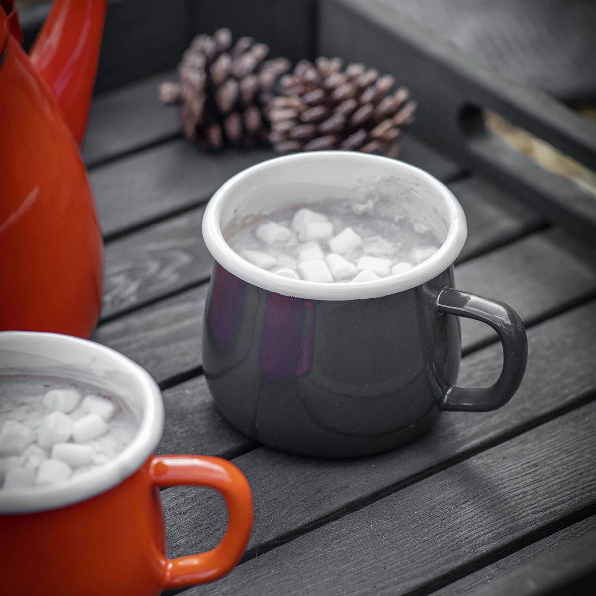 350ml 500ml custom logo printed hotel water tea coffee drinking bellied shape white green orange color enamel belly mugs