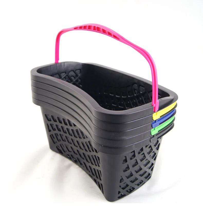 Meicheng Good Selling Hand Basket Snacks Shopping Basket Plastic 20 L Convenience Store Supermarket Shopping Basket