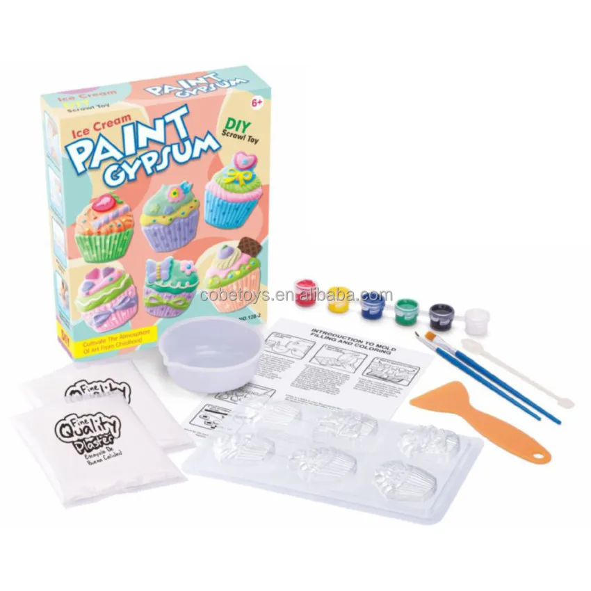 Children educational toy Plaster painted Set girl creative DIY Graffiti painting painted doll For Kid toys