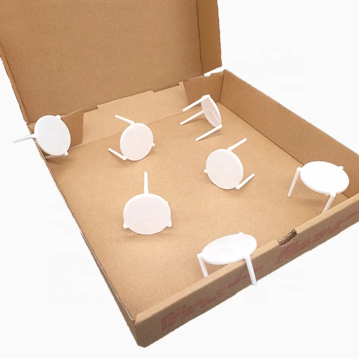 Food Grade White PP Pizza Packaging Protection Stands Tripods