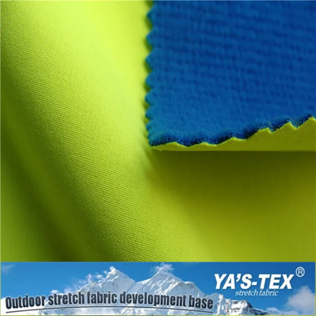 
Polyester spandex laminated TPU bonded polar fleece soft shell fabric for Jacket 