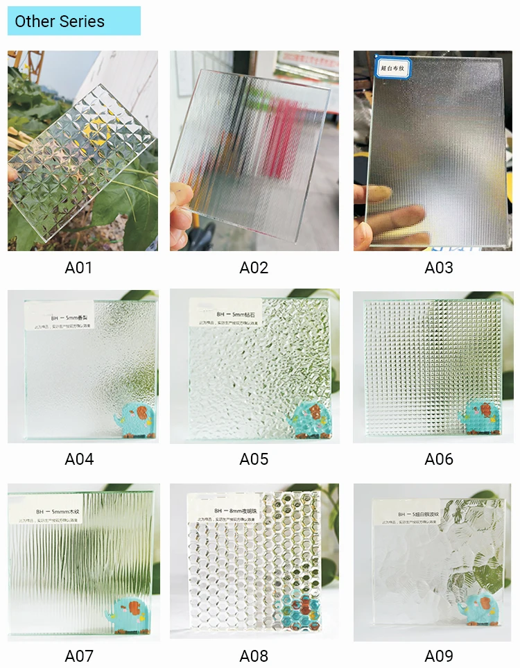 Embossed Oceanic Ribbed Pattern Glass Distinguished Other Glass Product
