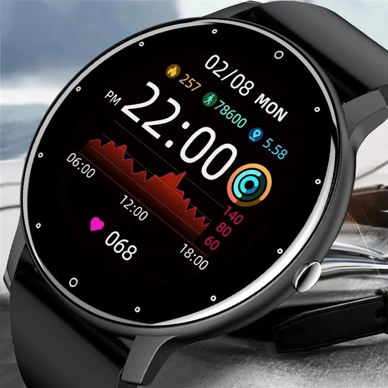 2021 New Smart Watch Men Full Touch Screen Sport Fitness Watch IP67 Waterproof For Android ios smartwatch