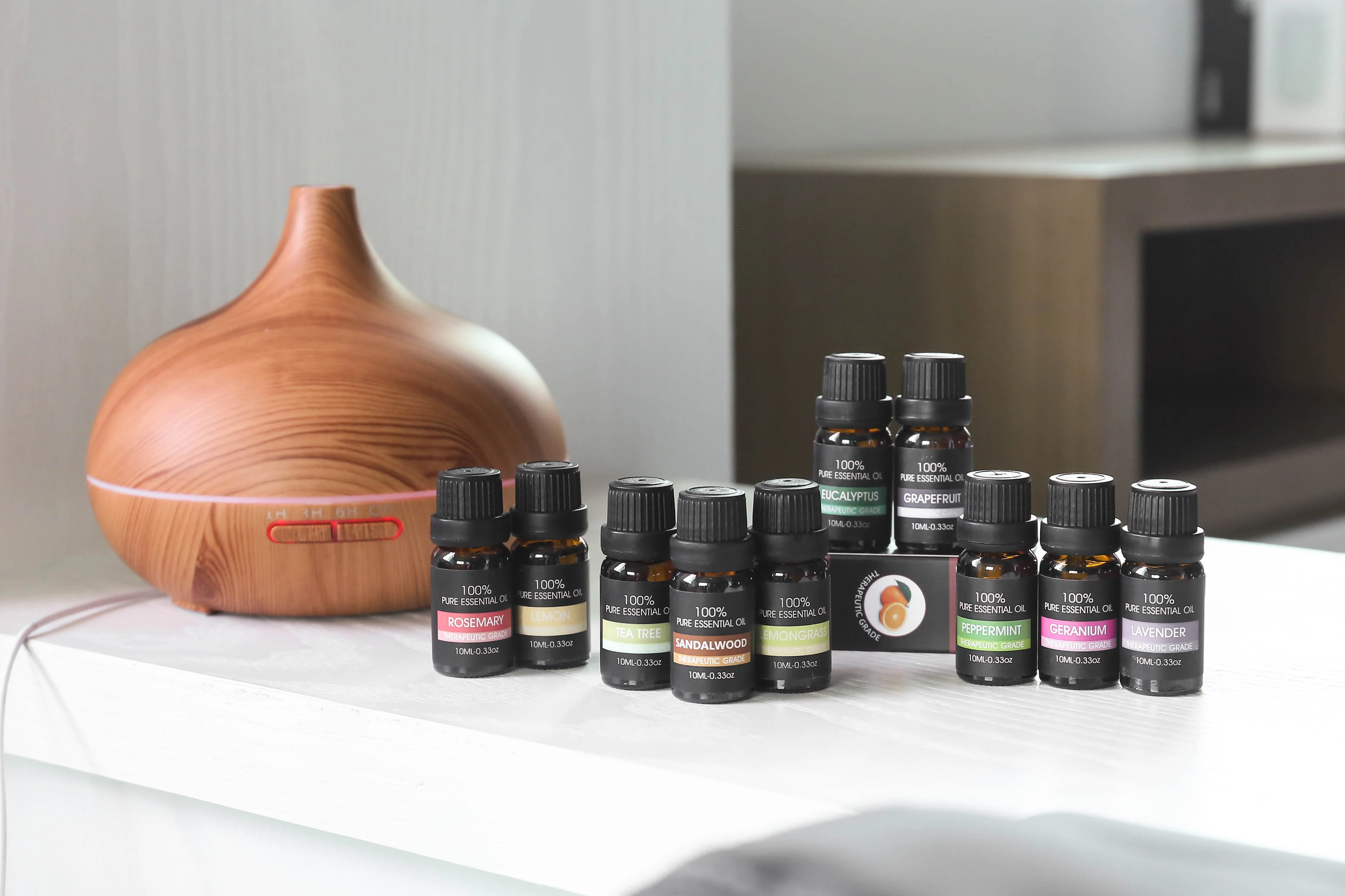 kufeng Wholesale Bulk 10ml Private Label Sweet Orange Lemon Tea Tree Lavender 100 % Pure Natural Essential Oil