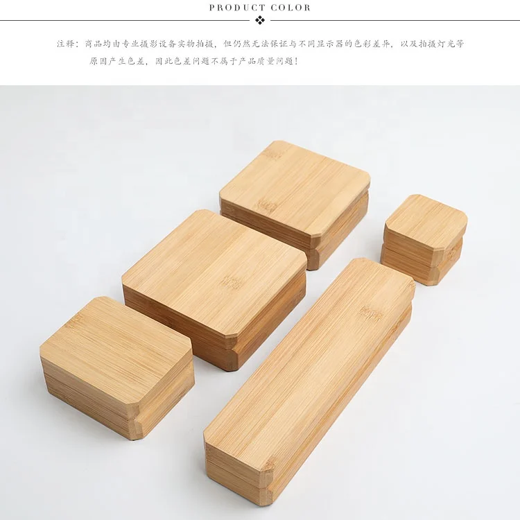 Custom High Quality Luxury Solid Bamboo Jewelry Wooden Ring boxes