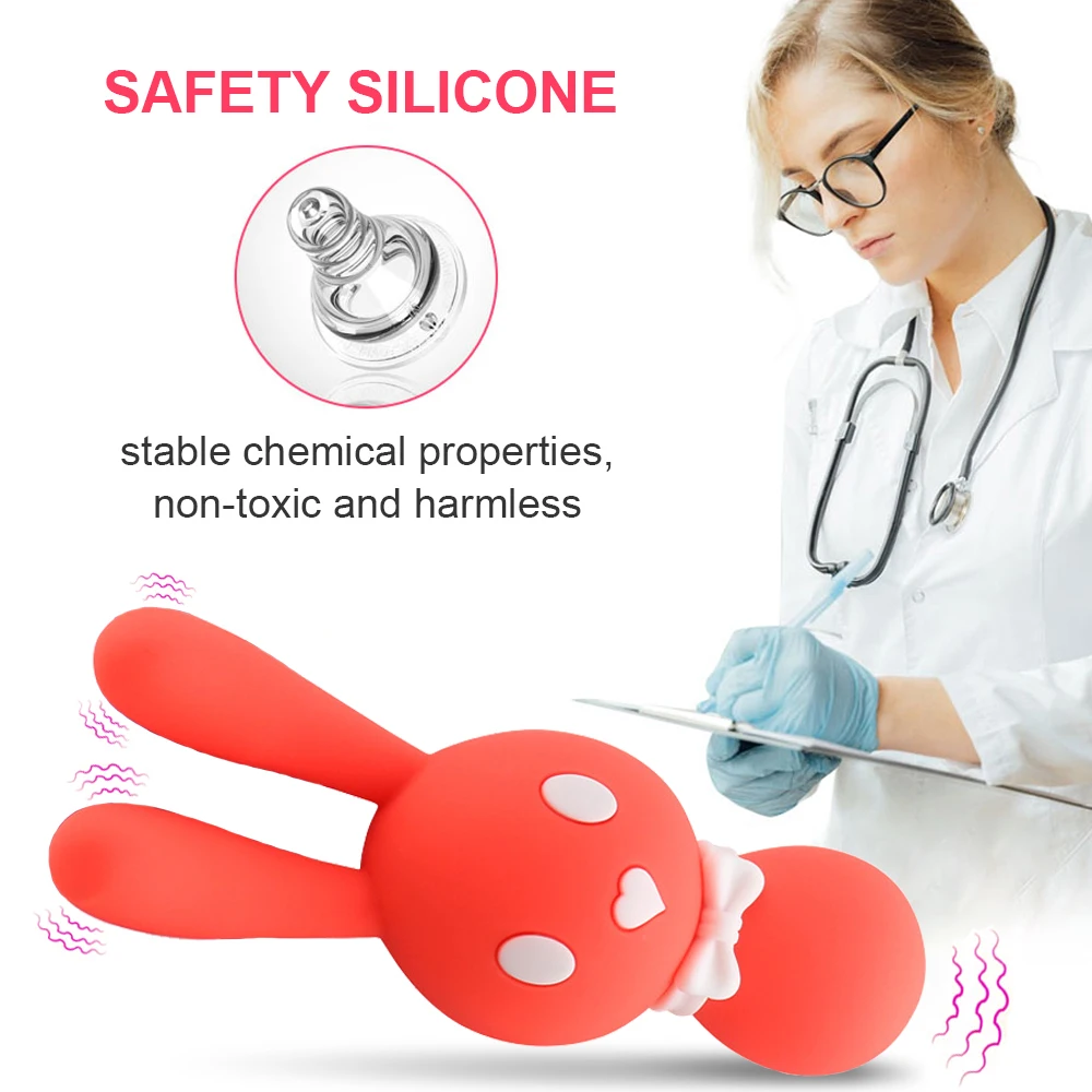 Silicone Waterproof Massager dido vibrator adult sex toy toys USB Charger Rabbit Vibrator