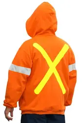 Cat 2.0 Arc Flash Suit Atpv Rating 8.7cal/cm2  Fireproof Hi Vis Clothing Orange Hoodie Sweatshirt Jacket