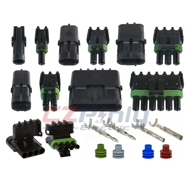 Female Male PA66 PBT 2 pin 3 pin 6 pin Auto Electric Wire Har Delphi Connector