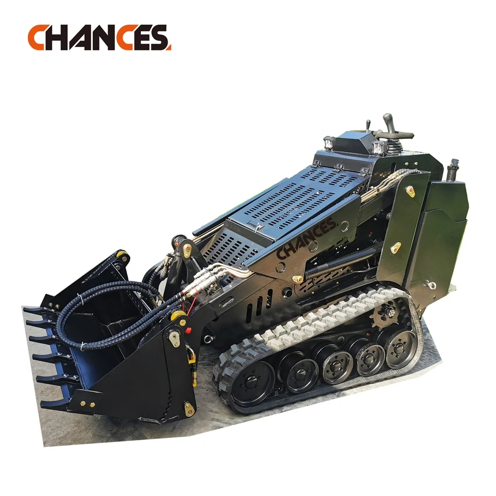 Mini skid steer loader with Perkins diesel engine hydraulic servo joysticks control EPA Diesel power directly from factory 2023