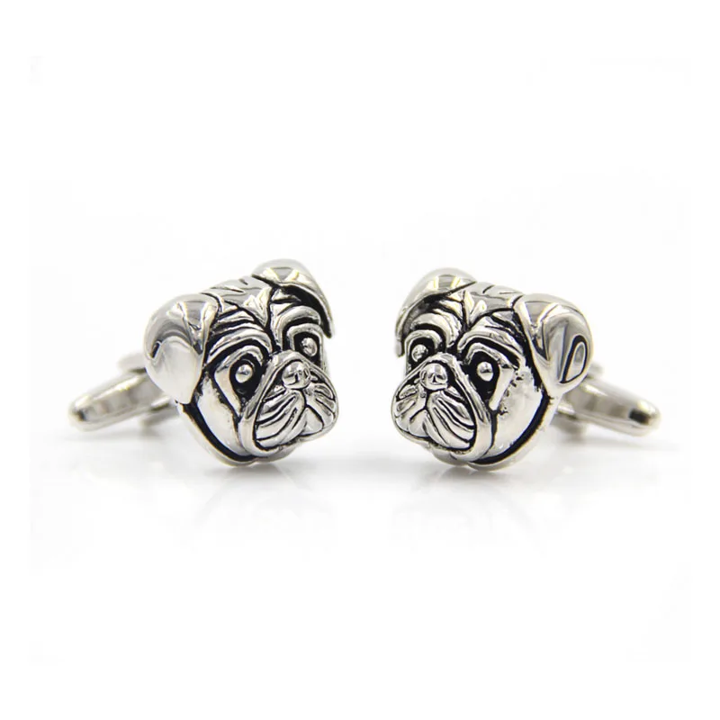 
Shaped dog cufflinks custom sliver cufflinks wholesale 