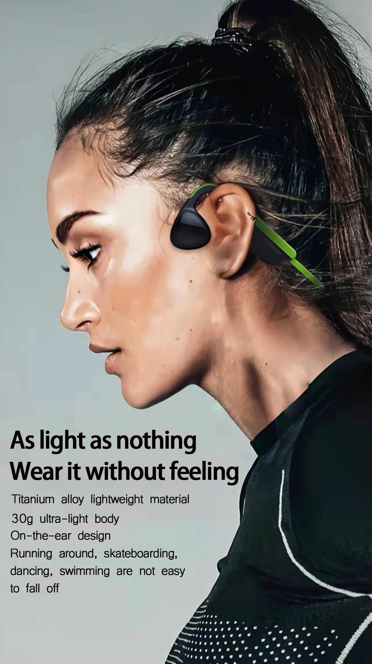 Hot Selling Bone Conduction Headphone Wireless Headset Driving Sports Business Earbuds Over Hook Bone Conduction Earphone