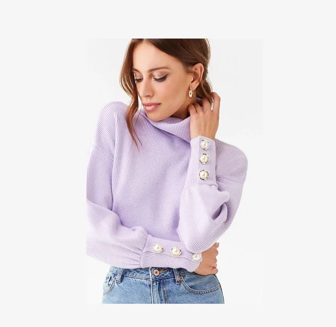 women Ribbed Turtleneck Sweater