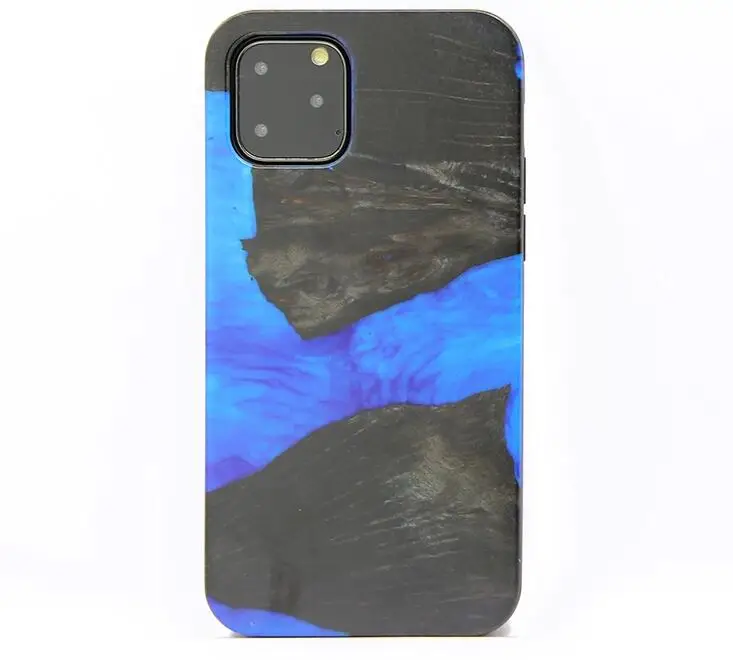 
Wood Resin Case for iPhone 11 One-of-A-Kind Protective Traveler Bumper Cover 