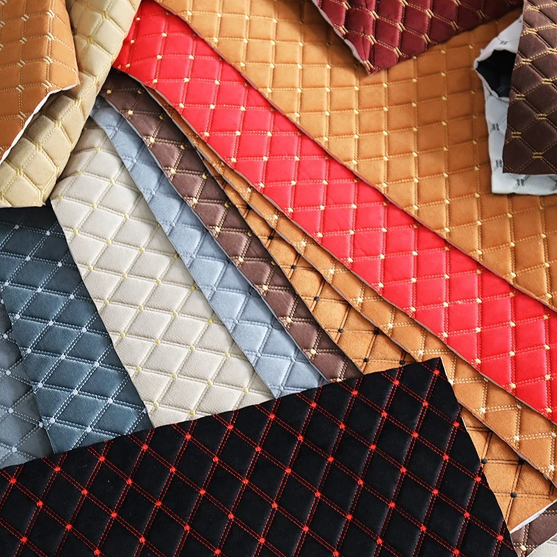 3 D effect quilted Velvet fabric for car seat cover and Sofa