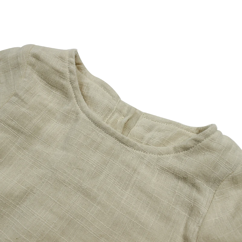 
2021 new design children clothing solid long sleeve muslin cotton blouse kids shirts 