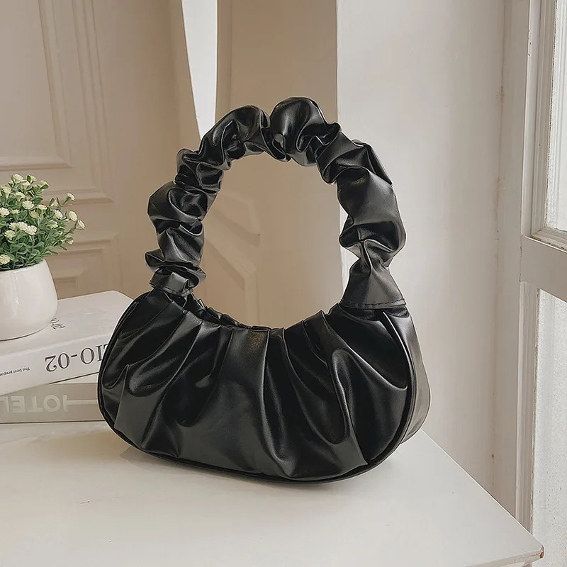 I-0300 Fashion  Pattern Shoulder Bags for Women Small Handle Underarm Bag Clutch Luxury Solid Color Female Handbag