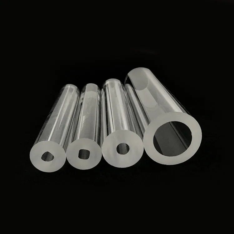 Customized high temperature size quartz glass tube for blowing
