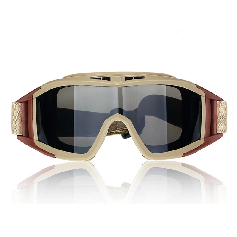 High Quality Tactical Goggles Shooting Sunglasses 3 Lens  Paintball Motorcycle Windproof CS game Glasses
