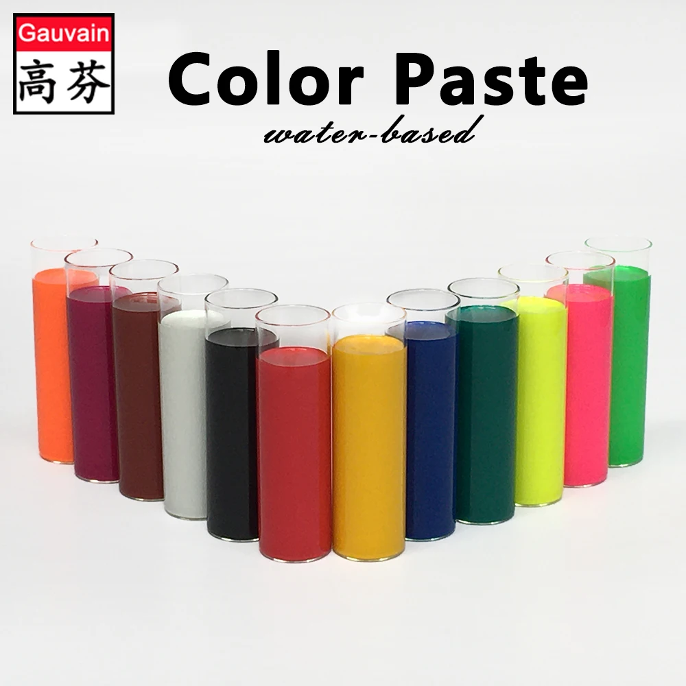 Water based textile printing pigment paste