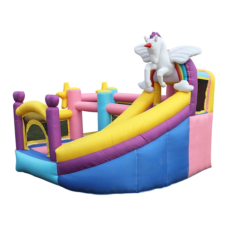 
Amusement Park Jumping Slide Bouncer Combo Inflatable Bouncy Castle Unicorn Bounce House For Kids 