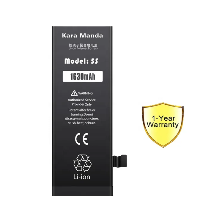 Wholesale Direct Selling 1630mAh Mobile Phone Battery Rechargeable Battery for iphone 5S Original Battery Replacement