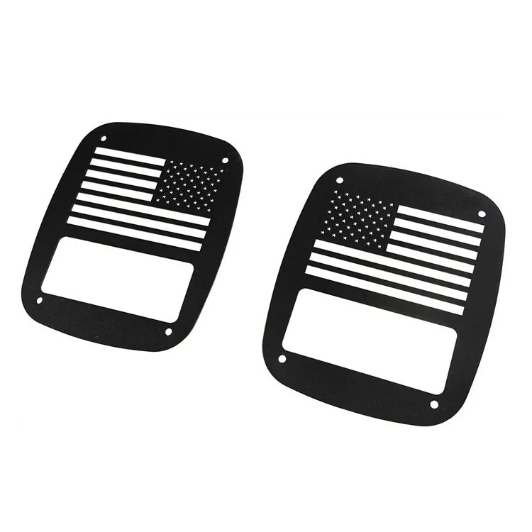 Черные металлические защитные чехлы для задних фонарей 1987-2006 Jeep Wrangle r YJ TJ аксессуары