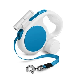 Оптовая Продажа 5 м Прочный автоматический выдвижной поводок для собак для продажи регулируемый Выдвижной Поводок для собак со светодиодной подсветкой и какашками