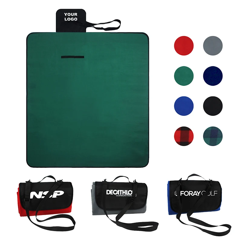 Promotion Outdoor Folding Picnic Mat Portable Wholesale Custom Logo Waterproof With Shoulder Strap For Any Color