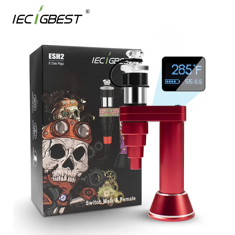 IECIGBEST New Products Portable E Rig 2500mAh ESH2 Smart Hand-held dab rig Fits with Silicone Vapes Whip n Glass water pipe
