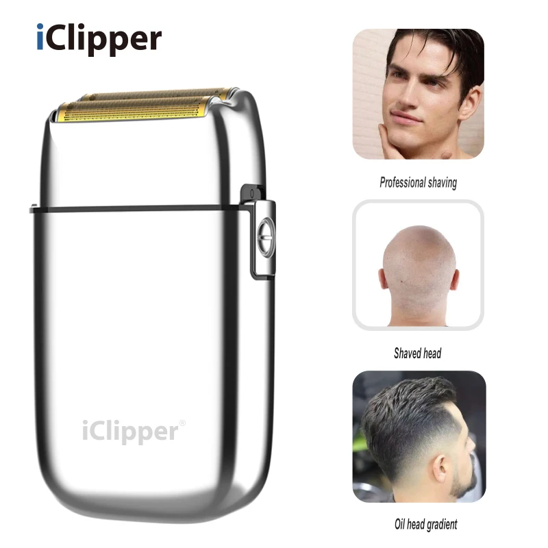  IClipper-TX1 беспроводные металлический двойной Фольга бритвы для мужчин Профессиональный orihead электрическая бритва из